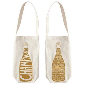 Maptote Champagne Canvas Wine Tote - New with Tag